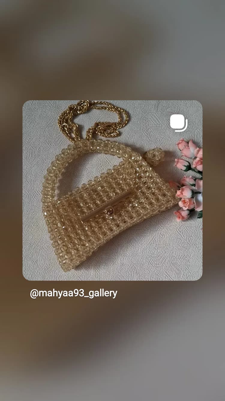 کیف دوشی مرواریدی رنگ شامپاینی