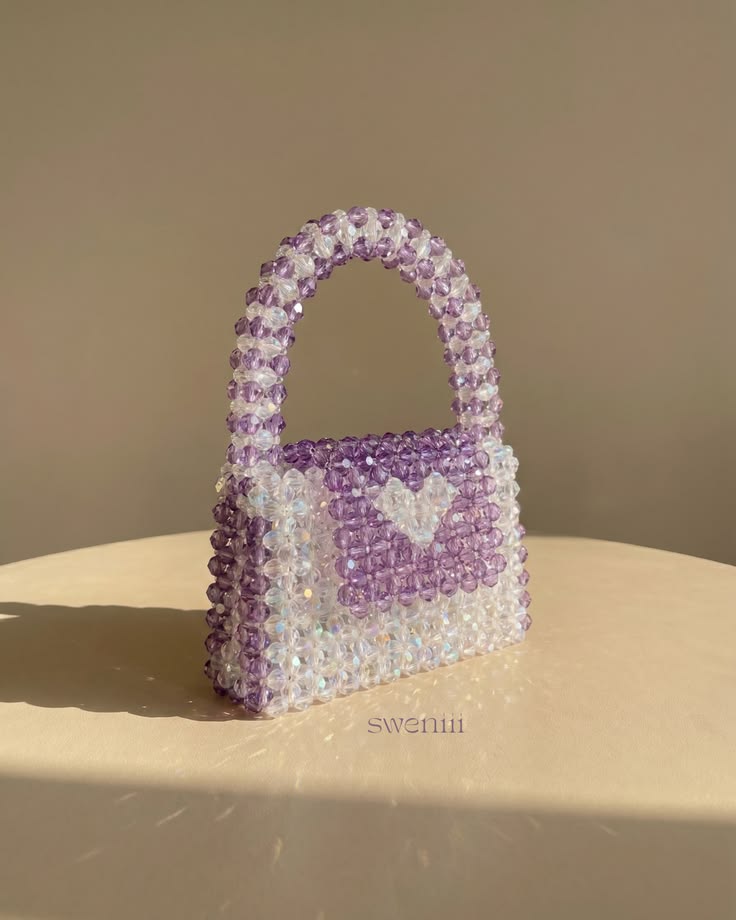 کیف عروسکی مرواریدی دسته سه بعدی
